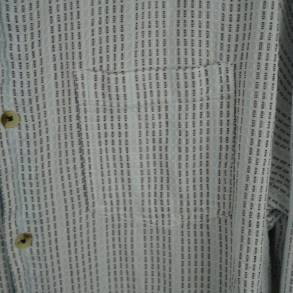 Carbon2Cobalt Blue Striped Button-Up Shirt XL Lightweight Cotton Casual Style - Picture 4 of 13